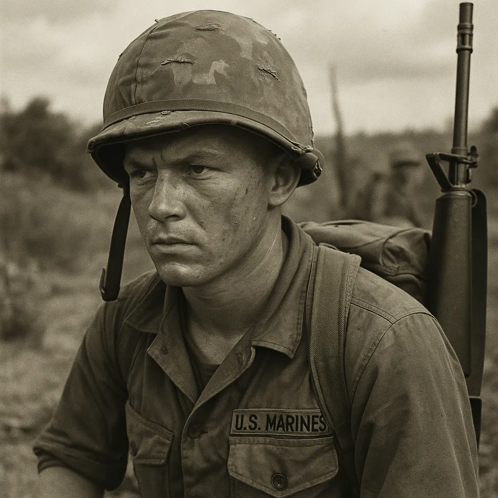 Vintage deployment photograph for A Marine's Tale: Dedication and Valor