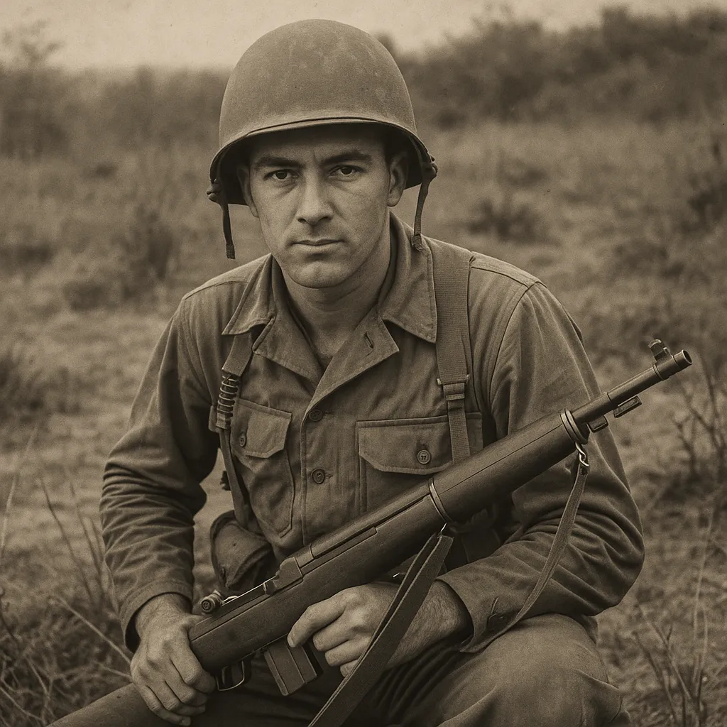 Vintage deployment photograph for Honoring a Korean War Veteran and Baseball Enthusiast