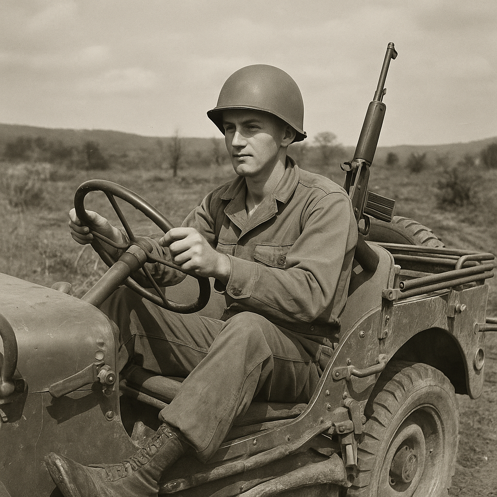 Vintage deployment photograph for A Legacy of Courage: The Journey of a 2nd Armored Division Veteran